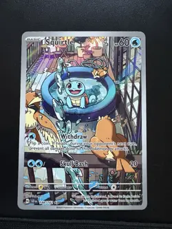 Pokemon Squirtle Stellar Crown Holo Card 148/142 - Image 1