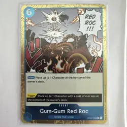 One Piece Gum-Gum Red Roc (OP04-056/202) OP04 Kingdoms of Intrigue NM FOIL - Image 1
