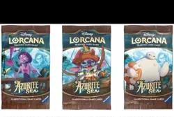 Disney Lorcana - Azurite Sea - 3 Sealed Booster Packs Lot (Art Set of 3) - Image 1