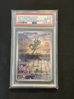 Teal Mask Ogerpon Pokemon Center 123 Twilight Masquerade Card English PSA 10 - Image 1