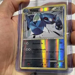 Pokemon TCG Metang 30/90 HGSS Undaunted Reverse Holo Card Pokemon Uncommon NM - Image 2