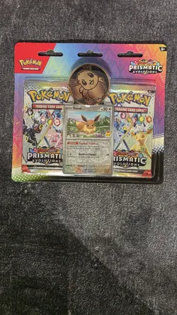 Pokemon TCG Prismatic Evolutions 2-Pack Blister with Eevee Promo Card and Coin - Image 1