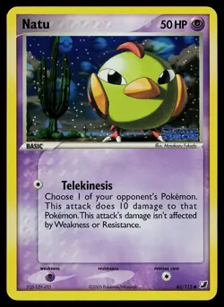 Pokemon Card - Natu Unseen Forces 63/115 Reverse Holo Stamped - Image 1