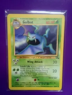 Pokemon Zubat 57/62 Common with Golbat 34/62 Uncommon Fossil Cards - Image 2