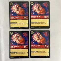 x4 Lorcana Disney 104/204 Wreck-It Ralph Rare Card Playset Shimmering Skies 4x - Image 1