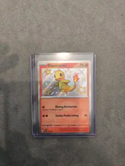 Pokemon TCG Paldean Fates Charmander Holo Card 109/091 Shiny Rare Baby Shiny - Image 1