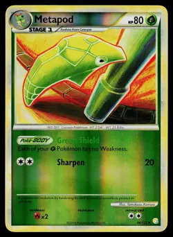 Pokemon Card - Metapod HeartGold SoulSilver 46/123 Reverse Holo - Image 1