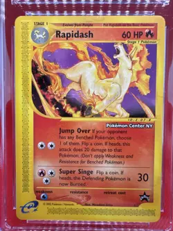 CGC 8 MINT Rapidash 51 Black Star Promo Pokemon Center New York - Corner Chipped - Image 2