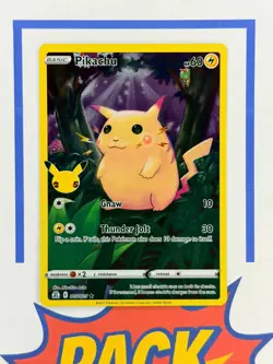 Pikachu Full Art 2020 Pokemon Celebrations 005/025 Red Cheeks - Image 1