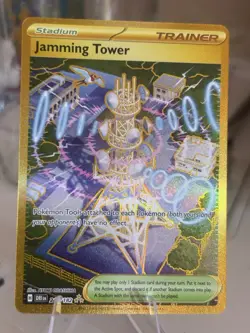 Pokemon Jamming Tower 243/182 Sv10 Destined Rivals Hyper Rare Full Art Holo - Image 1