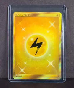 Lightning Energy (Secret) #168/145 Holo Rare Gold SM Guardians Rising Pokemon LP - Image 1