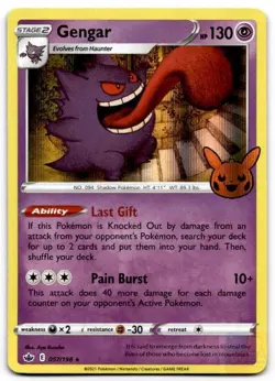 Gengar 057/198 Holo Promo Trick or Trade BOOster Pokemon Holo Near Mint - Image 1