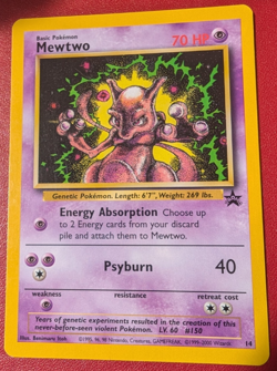 Mewtwo WOTC Black Star Promo 14 Pokemon Card Excellent Condition - Image 1