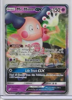Pokemon Mr. Mime GX Ultra Rare Holo Sm-Team Up 67/181 Magic Odds HP150 - Image 1