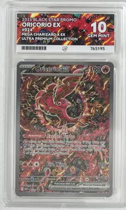2025 Pokemon Black Star Promo Oricorio 024 ACE 10 - Image 1
