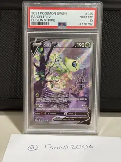 Pokemon Celebi V Fusion Strike Full Alt Art #245 PSA 10 Gem Mint - Image 1