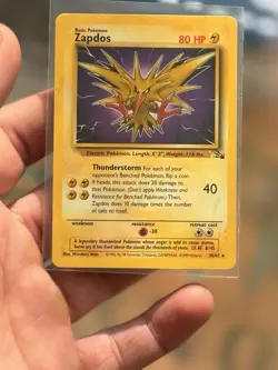 Pokemon TCG Zapdos 30/62 Fossil 1st Edition Non-Holo, Lightly Played - Image 1