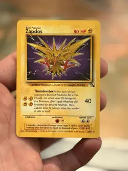 Pokemon TCG Zapdos 30/62 Fossil 1st Edition Non-Holo, Lightly Played - Image 2
