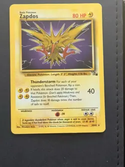 Pokemon TCG Zapdos 30/62 Fossil 1st Edition Non-Holo, Lightly Played - Image 4