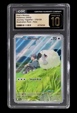2025 POKEMON JTG EN-JOURNEY TOGETHER ILLUSTRATION RARE #170 HOP'S WOOLOO CGC PRI - Image 1
