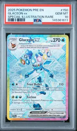 2025 Pokemon TCG Glaceon EX #150/131 Special Illustration Rare PSA 10 SIR - Image 1