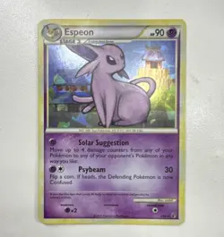 Pokemon Espeon Stage 1 Cracked Ice Holo Deck Exclusives 002/090 2010 Exclusive - Image 1
