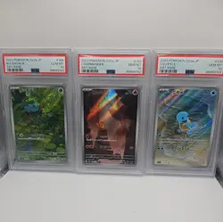 Bulbasaur Charmander Squirtle 168/165 PSA 10 Sequential Set 151 Pokemon Card UK - Image 1