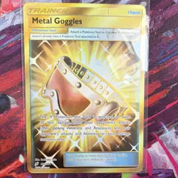Pokemon Metal Goggles Secret Rare Full Art Holo Sm-Team Up Trainer 195/181 ENG - Image 1