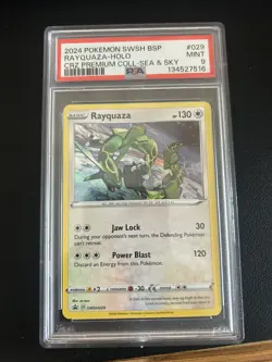 Pokemon PSA 9 MINT Rayquaza #029 Sea And Sky Black Star Promo - Image 1