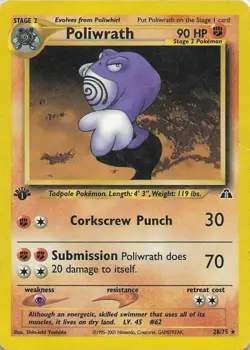 Pokemon TCG: Poliwrath (Neo Discovery) 28/75 1st Edition - Image 1
