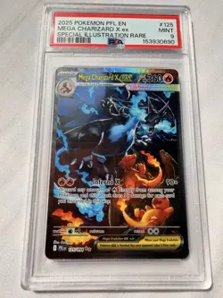 Pokemon Mega Charizard X ex Special Illustration Rare Holo PSA 9 125/094 - Image 1