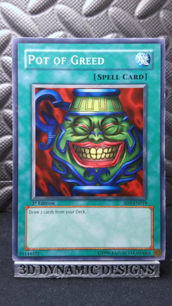 | Yugioh Pot of Greed SD3-EN019 1st Common Structure Deck Blaze Of LP/PL 🔥 | - Image 1