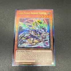 YuGiOh Flying Pegasus Railroad Stampede SLF1-AE009 Ultimate Asian English A - Image 1