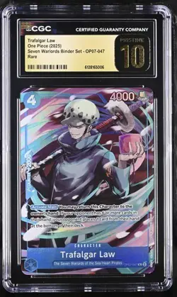 2025 One Piece Trafalgar Law Seven Warlords BinderSet OP07-047 CGC 10 PRISTINE - Image 1