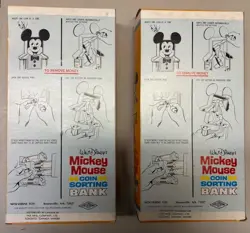 Vintage Mickey Mouse Coin Sorting Bank Lot of 2 Wolverine Toy 1970s - Image 2