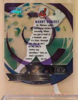 1999 Skybox Thunder TURBO CHARGED #7 Manny Ramirez Indians RARE ACETATE INSERT - Image 2