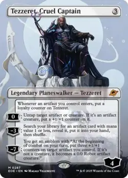 MTG English Tezzeret, Cruel Captain (Borderless) NM Foil Edge of Eternities - Image 1