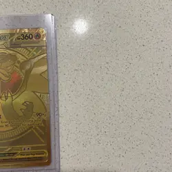Gold Mega Charizard X EX 130/094 - Hyper Rare Pokemon Phantasmal Flames NM - Image 3