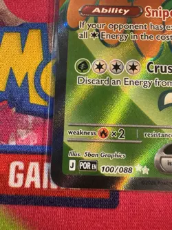 Decidueye EX 100/088 Full Art Ultra Rare Perfect Order Pokemon TCG Near Mint - Image 5