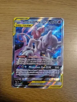 Pokemon TCG Mewtwo and Mew GX Sun Moon SM191 Holo Promo Promo (lightly Played) - Image 1