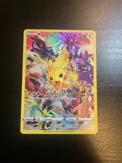 Pokemon Pikachu Holo Full Art Secret Rare Card Crown Zenith 160/159 NM Condition - Image 1