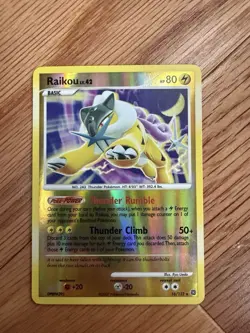 Pokemon Raikou 16/132 Secret Wonders Holo Rare Reverse 80 HP English TCG Card - Image 1