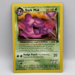 Dark Muk 41/82 Team Rocket Pokemon Card (Very Good Condition) - Image 1