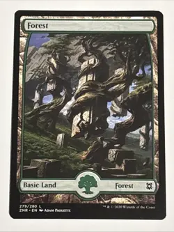 MTG Zendikar Rising Forest Full Art 279/280 NM - Image 1
