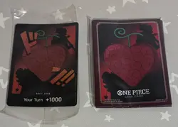 One Piece DF03 Devil Fruit Collection Vol 3 Sealed Promo Don Card & Sleeves - Image 1