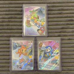 Pokemon Holo Cards Turtwig 040 Chimchar 041 Piplup 042 - 2026 Set of 3 - Image 1
