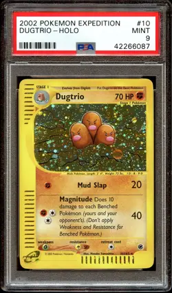 PSA 9 MINT Dugtrio 10/165 HOLO RARE Expedition Base Set Pokemon Card - Image 1