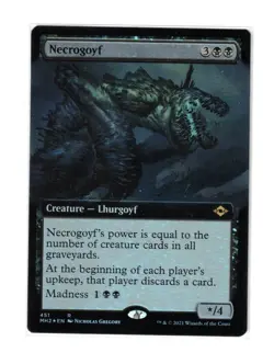 MTG - NM FOIL - Necrogoyf (Extended Art) - Modern Horizons 2 - 451 - Image 1