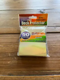 Ultra Pro Deck Protector Sleeves Satin Gold 50 Pack Standard Size MTG Pokemon - Image 1