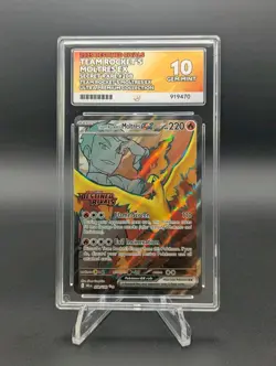 Pokemon Team Rocket's Moltres EX 208/182 Destined Rivals Ace 10 GEM MINT - Image 1